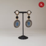 White-Black-Blue Hanging Earring