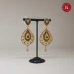 Gold Minakari Hanging Earrings