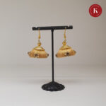 Gold Silk Thread Jumkhi Earrings