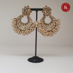 Gold Chand-Bali with Polki