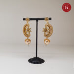 Gold Flower Design Hanging Earring