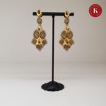 Gold & Black Abstract Hanging Earring