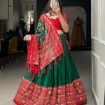 Navratri Chaniya Choli Bottle Green & Red,