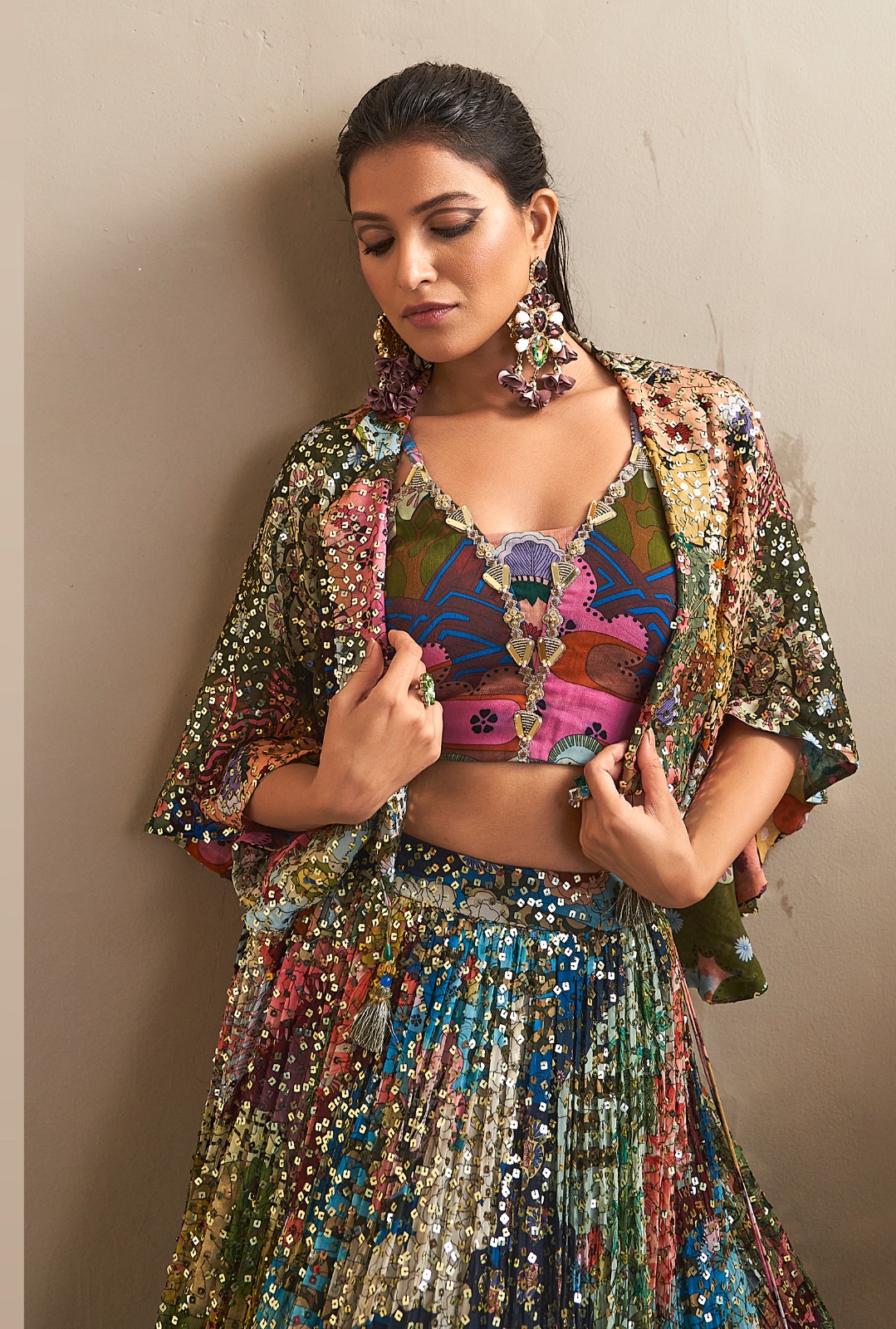 Eclectic Fusion Lehenga with Jacket