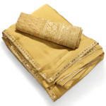 Crepe Chiffon Mustard Saree