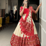 Navratri Chaniya Choli Cream & Red