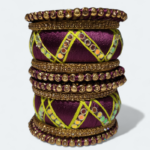 Stylish Zic Zac Design Bangles Purple