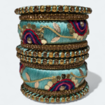 Elegant Half Moon Design Bangles Pista