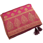 Soft Silk Saree With Copper Zari Magenta