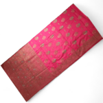 Katan silk watermelon pink saree with stone