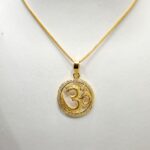 22ct Gold Circle Om Pendant