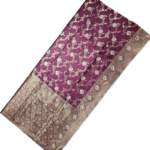 Katan Silk Saree Wine/Gold
