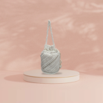 Glamorous Pearl Stone Bag With White Color