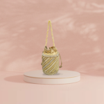 Glamorous Pearl Stone Bag with Gold Color