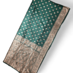 Katan Silk Saree Bottle green/Gold