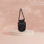 Glamorous Pearl Stone Bag with Black Color