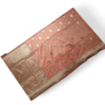 Katan Silk Saree Peach/gold