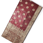 Katan Silk Saree Marron/gold