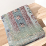 Printed tissue saree with sequence work Light Green