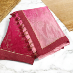 Rani Pink Ombre Soft Silk Saree