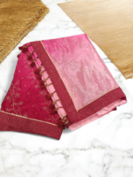 Rani Pink Ombre Soft Silk Saree