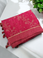 Rani Pink Ombre Soft Silk Saree - Image 2