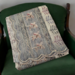 Printed tissue saree with sequence work Green
