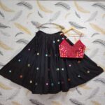 Black Red Lehanga Choli