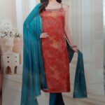 Red Straight Cut Kameez