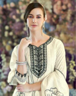 Cream And Black Plazzo Set - Image 2