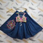 Navy Blue With Multi Color Lehanga Choli