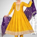 Mustard Flared Kameez