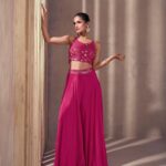 Pink Short Top Plazzo