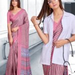 Dusty Pink Printed Saree