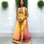Yellow & Red  Gown