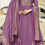Violet Soft Cotton Salwar Kameez