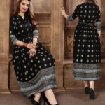 Black Soft Cotton Fancy Kurti