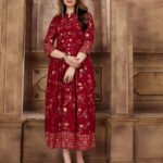 Maroon Soft Cotton Fancy Kurti