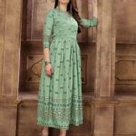 Mint Green Soft Cotton Fancy Kurti