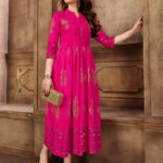 Pink Soft Cotton Fancy Kurti