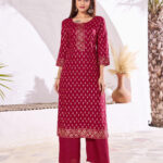 Maroon Kurti Plazzo
