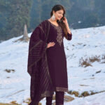Dark Purple Salwar Kameez