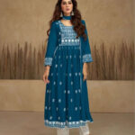 Blue Long Churidar