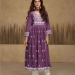 Lavender Long Churidar