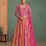 Pink with Orange Gown