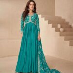 Turquoise Green Fancy Gown