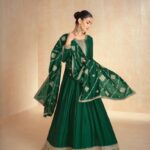 Bottle Green Fancy Gown