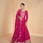 Rani Pink with Gold Fancy Gown