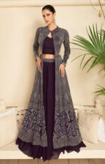 Dark Purple Lahenga with Jacket