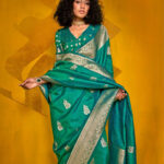 Peacock Green Banarasi Soft Silk